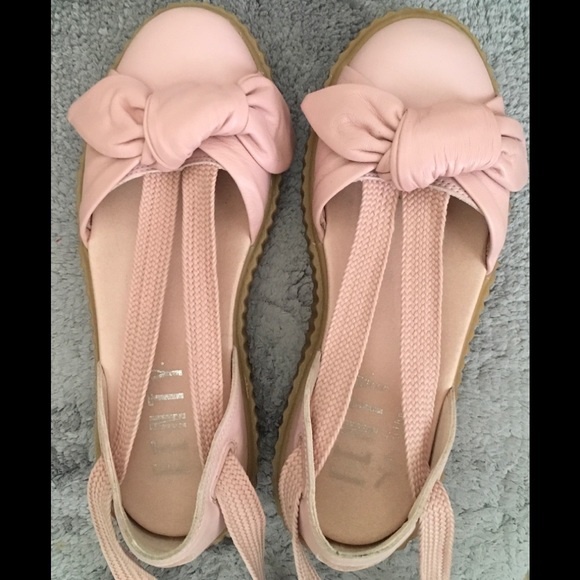 PUMA Rihanna Fenty Creepers Pink lace up Sz 7 - Picture 6 of 9